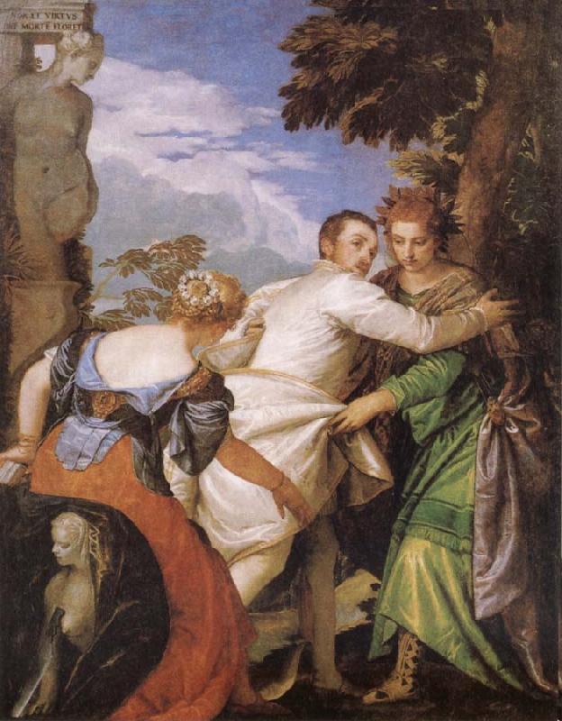 Paolo  Veronese Allegory of Vice and Virtue oil painting picture